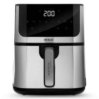 Sogo DIGIFRYER1400 Unique 5 L Autonome 1400 W Friteuse d’air chaud Noir, Acier inoxydable