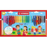 STABILO Cappi stylo-feutre Moyen Multicolore 24 pièce(s)