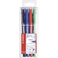 STABILO SENSOR fine stylo fin Noir, Bleu, Vert, Rouge 4 pièce(s)