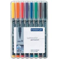 Staedtler 317 WP8 marqueur indélébile Noir, Bleu, Marron, Vert, Orange, Rouge, Violet, Jaune 8 pièce(s)