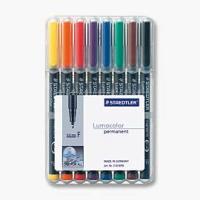 Staedtler 318 WP8 marqueur indélébile Noir, Bleu, Marron, Vert, Orange, Rouge, Violet, Jaune 8 pièce(s)