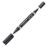 Staedtler Lumocolor Duo marqueur indélébile Pointe fine/ogive Noir 1 pièce(s)