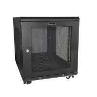 StarTech.com Armoire Rack Serveur 12U à 4 Montants, Armoire Verrouillable 19'' pour Ordinateur/AV/Équipement IT, Rack Réseau pour Bureau/Domicile avec Roulettes et Rails de Montage Ajustables