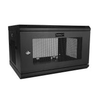StarTech.com Armoire Réseau Murale à 2 Montants 6U avec Étagère 1U, Armoire Serveur Murale 19'' à Charnières pour Équipement IT/AV/Électronique/Ordinateur, Armoire Rack Ventilée Flexible