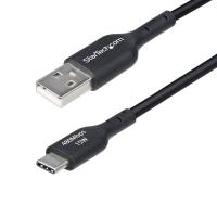 StarTech.com Câble de Charge USB-A vers USB-C de 1m, Charge et Synchronisation, 3A, USB 2.0, Gaine TPE - Cordon de Charge USB Noir