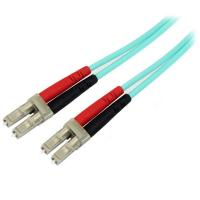 StarTech.com Câble Fibre Optique Multimode de 5m LC/UPC à LC/UPC OM4, Fibre Zipcord 50/125µm LOMMF/VCSEL, Réseaux 100G, Faible Perte d'Insertion, Cordon de Raccordement Fibre LSZH