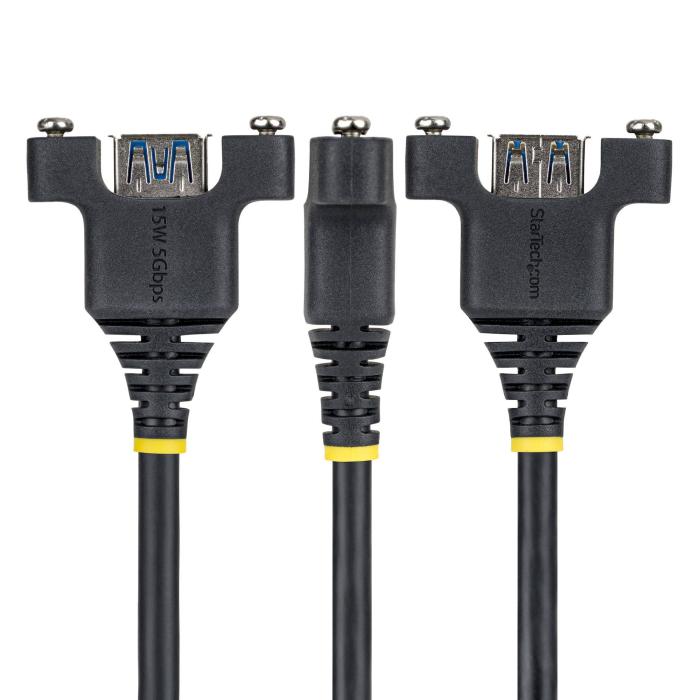 StarTech.com Câble USB de 2m pour Montage sur Panneau, Type A vers A, M/F, Rallonge USB-A Mâle vers Femelle, Câble — image 2 sur 10