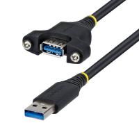 StarTech.com Câble USB de 2m pour Montage sur Panneau, Type A vers A, M/F, Rallonge USB-A Mâle vers Femelle, Câble, voir l’image 1 sur 10