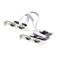 StarTech.com Carte Série PCI Express à 4 Ports - Adaptateur/Carte PCIe à 4 Ports vers RS232/RS422/RS485 (DB9), Support Bas-Profil Inclus, UART 16C1050, Windows/Linux, Conformité TAA - Protection ESD de niveau 4