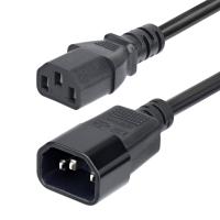 StarTech.com Cordon de Rallonge Électrique de 4,5m, Cordon d'Alimentation PDU C14 à C13, 15A 250V, 14AWG, Câble d'Alimentation AC pour PDU/Alimentation, Certifié KEMA-KEUR