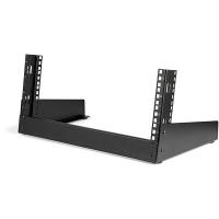 StarTech.com Rack 4U 19'' à Cadre Ouvert - Rack Réseau Autoportant à 2 Montants pour Panneaux de Brassage/Données/Matériel Audiovisuel/IT/Communication/Studio/Bureau, Capacité de 42kg, avec Écrous et Vis de Cage