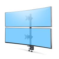 StarTech.com Support de Bureau pour 2 Moniteurs Empilés Verticalement, Double 49'', Poids total 32kg, Pince en C, Support pour 2 Écrans, Système VESA à Dégagement Rapide, Écran Large 16:9/Ultrawide 32:9, TAA