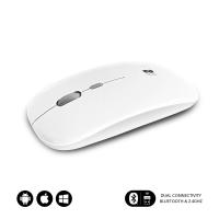 SUBBLIM SUBMO-DFLAT21 souris Bureau Ambidextre RF Wireless + Bluetooth + USB Type-A Optique 1600 DPI