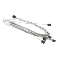 Supermicro MiniSAS HD / 4 SATA 0.75 m 0,75 m Gris, Blanc