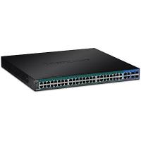 Trendnet TPE-5240WS commutateur réseau Géré Gigabit Ethernet (10/100/1000) Connexion Ethernet, supportant l'alimentation via ce port (PoE) 1U Noir