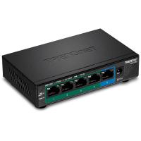 Trendnet TPE-TG52 commutateur réseau Non-géré Gigabit Ethernet (10/100/1000) Connexion Ethernet, supportant l'alimentation via ce port (PoE) Noir