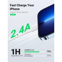 Ugreen cable USB 2.0 A lightning 2m, 5V/2.4A iPhone 7 / 7plus / 6S/ 6 / 6 Plus, iPhone 5s/5c/5, iPad Mini/Mini 2, iPad 1 m, voir l’image 3 sur 8