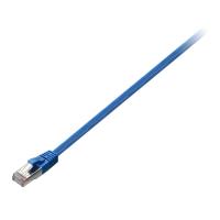 V7 Câble RJ45 Cat6 blindé (STP) RJ45 mâle vers RJ45 mâle, bleu 2m 6.6ft