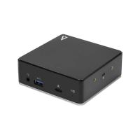V7 Station d’accueil USB-C universelle avec double port HDMI, ensemble prises audio 3,5 mm, Gigabit Ethernet, 3 ports USB 3.1 et puissance en sortie 85 W