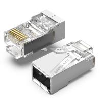 Vention IDAR0-50 connecteur de fils RJ-45 Argent, Transparent