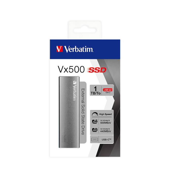 Verbatim Vx500 1 To USB Type-C 3.2 Gen 2 (3.1 Gen 2) Argent — image 3 sur 8