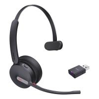 Yealink WH64 Hybrid Mono Teams Casque Sans fil Arceau Bureau/Centre d'appels Micro-USB Bluetooth Noir