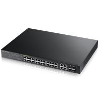 Zyxel GS1920-24HP commutateur réseau Géré L2 Gigabit Ethernet (10/100/1000) Connexion Ethernet, supportant l'alimentation via ce port (PoE) 1U Noir