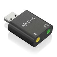 AISENS A106-0768 adattatore per inversione del genere dei cavi USB-A 2x 3.5 mm Nero, vedi immagine 2 di 4
