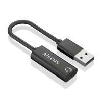 AISENS A106-0770 adattatore per inversione del genere dei cavi USB-A 3.5 mm Nero, vedi immagine 2 di 4