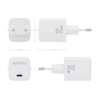 AISENS ASCH-35W1P016-W Caricabatterie per dispositivi mobili Universale Bianco AC Ricarica rapida Interno, vedi immagine 4 di 6