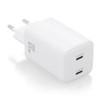 AISENS ASCH-65W2P039-W Caricabatterie per dispositivi mobili Universale Bianco AC Ricarica rapida Interno