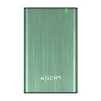 AISENS ASE-2525SGN contenitore di unità di archiviazione Custodia per Disco Rigido (HDD) Verde 2.5''