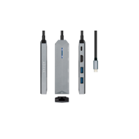 AISENS ASUC-5P003-GR replicatore di porte e docking station per laptop Cablato USB 3.2 Gen 1 (3.1 Gen 1) Type-C Grigio