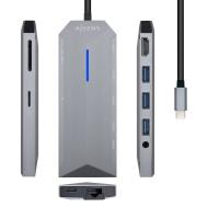 AISENS ASUC-9P001-GR replicatore di porte e docking station per laptop Cablato Thunderbolt 3 Grigio
