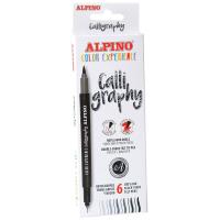 Alpino AR001040 marcatore Fine/Medio Nero, Grigio 6 pz
