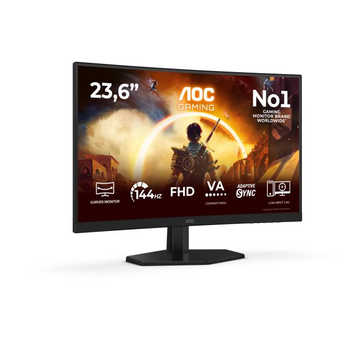 AOC 23.6 LED - C24G42E Monitor PC 59,9 cm (23.6'') 1920 x 1080 Pixel Nero, Rosso — immagine 20 di 34