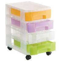 Archivo 2000 1004R SU TL cassettiera ufficio Trasparente, Bianco Polipropilene