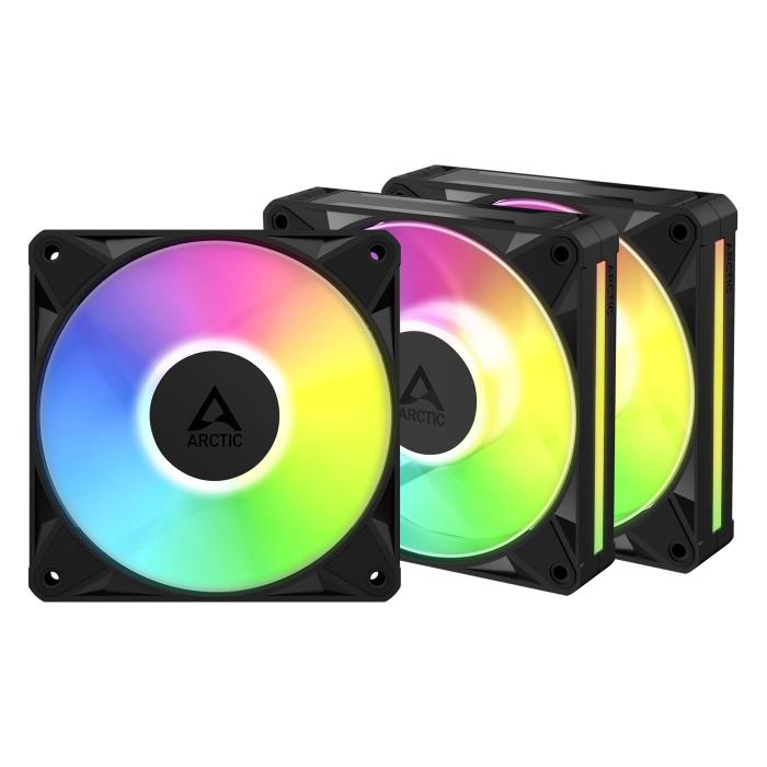 ARCTIC BioniX P12 A-RGB Case per computer Ventilatore 12 cm Nero 3 pz — immagine 2 di 20