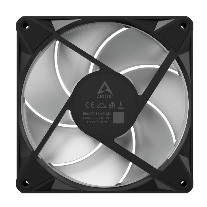 ARCTIC BioniX P14 A-RGB Case per computer Ventilatore 14 cm Nero 1 pz — immagine 15 di 16