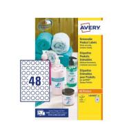 Avery L4850REV-25 etichetta autoadesiva Rotondo Bianco 1200 pz