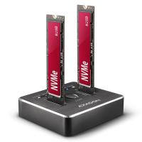 Axagon ADSA-M2C docking station per unità di archiviazione USB 3.2 Gen 2 (3.1 Gen 2) Type-C Nero