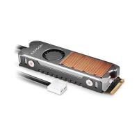 Axagon CLR-M2FAN sistema di raffreddamento per computer Unità allo stato solido Dissipatore di calore/Radiatore 2 cm Grigio 1 pz