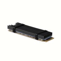 Axagon CLR-M2L6 sistema di raffreddamento per computer M.2 NVMe SSD, Unità allo stato solido Dissipatore di calore/Radiatore Nero 1 pz