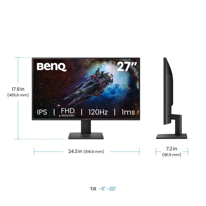 BenQ GW2791P Monitor PC 68,6 cm (27'') 1920 x 1080 Pixel Full HD LED Nero — immagine 4 di 8