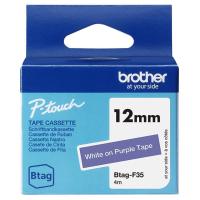 Brother BTAG-F35 nastro per etichettatrice Bianco su viola