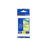 Brother Gloss Laminated Labelling Tape - 24mm, Black/Yellow nastro per etichettatrice TZ