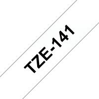 Brother TZE-141 nastro per etichettatrice Nero trasparente