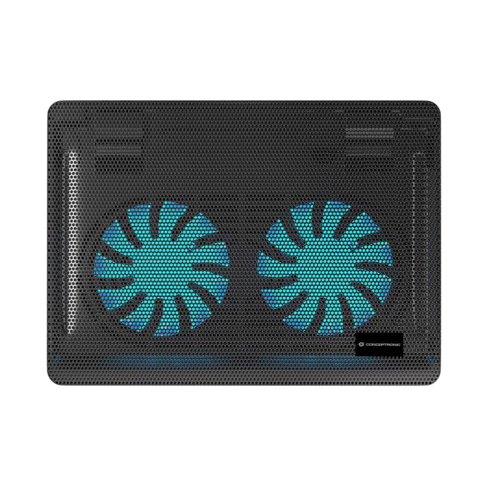Conceptronic CNBCOOLPAD2F base di raffreddamento per laptop 39,6 cm (15.6'') 1000 Giri/min Nero — immagine 2 di 12