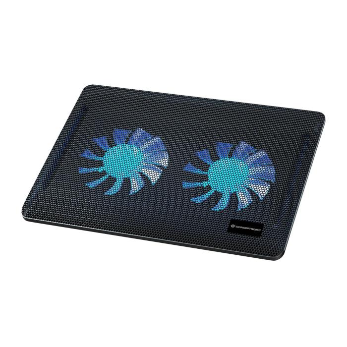 Conceptronic CNBCOOLPAD2F base di raffreddamento per laptop 39,6 cm (15.6'') 1000 Giri/min Nero — immagine 10 di 12