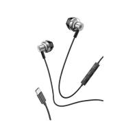 COOL Accesorios 8434847070889 Auricolare Cablato In-ear Musica e Chiamate USB tipo-C Nero, Argento